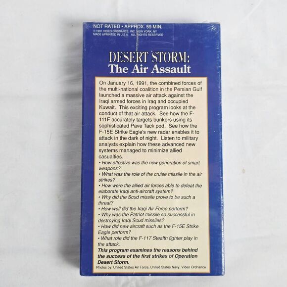 War in the Gulf: Desert Storm – The Air Assault (VHS, 1991 A&E Home Video) - Picture 3 of 3